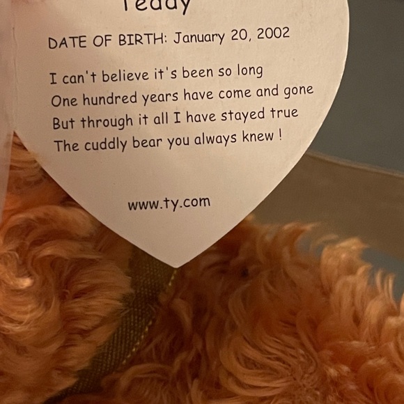 Ty Beanie Babies Teddy 100 years of Bears - Picture 4 of 7